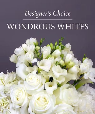 White florist surprise bouquet