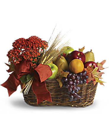 PANIER DE FRUITS RECOLTE D'AUTOMNE