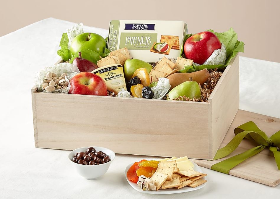 Caisse-cadeau Gourmet Fruits, Fromages et Noix