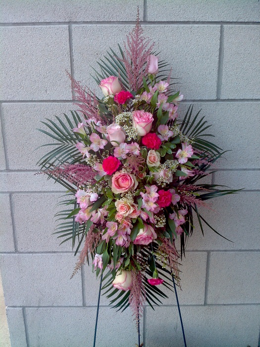 Gerbe mural rose